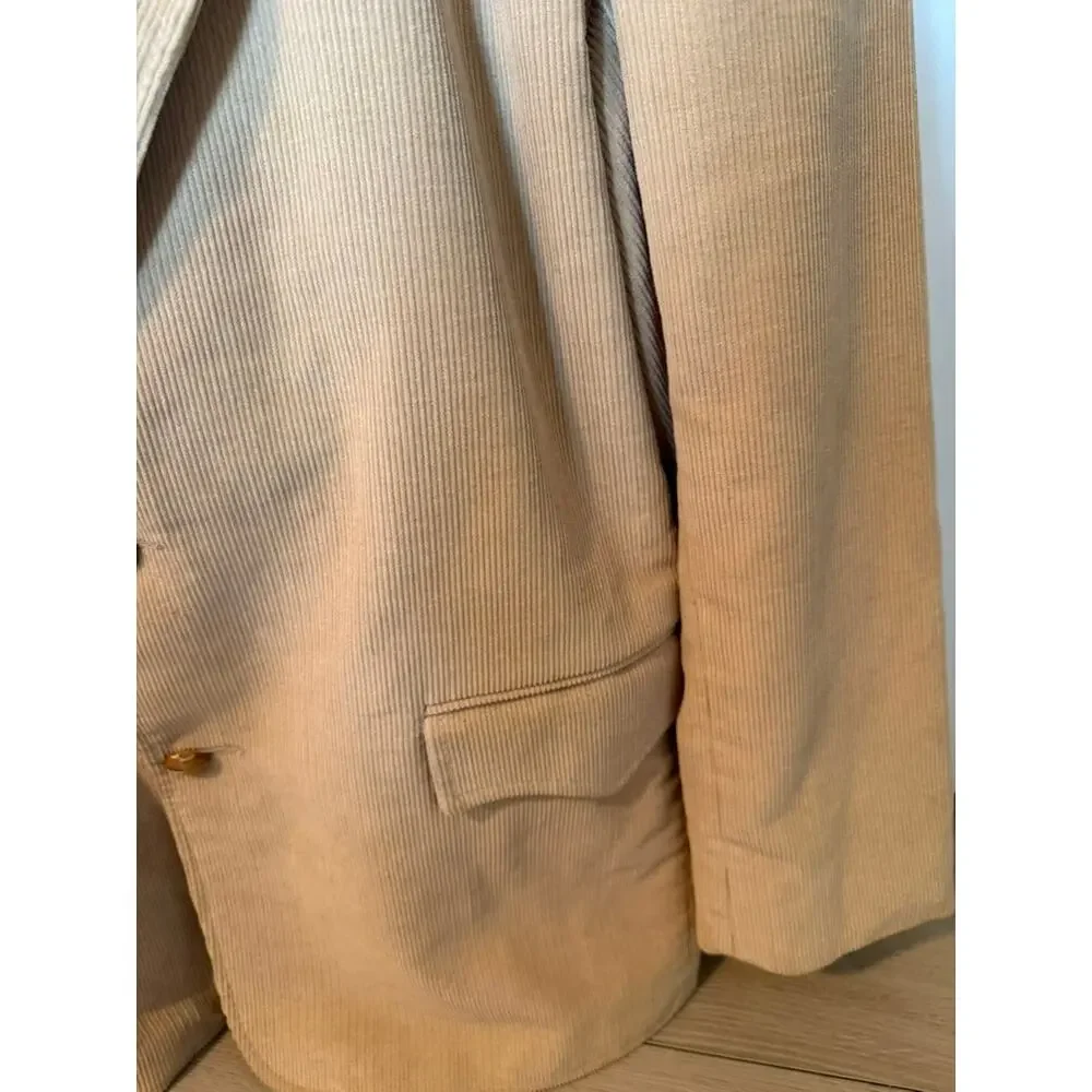 Vintage Pioneer Wear Tan Corduroy Western Blazer | USA Ranch Jacket ✨